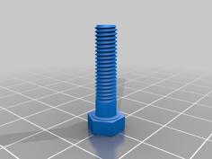 3D Printable M5 Hex Screw And Nut 3D Printer Model