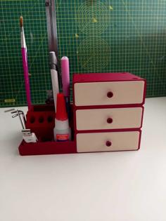 Desk Organizer With Drawers And Magnets 3D Printer Model