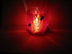 Spider’s Web LED Candle Holder 3D Printer Model