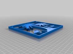 2D Palm With Flamingos 3D Printer Model