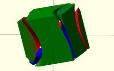 Cube Trisection Puzzle (customizable) 3D Printer Model