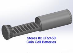 CR2450 Battery Case 3D Printer Model