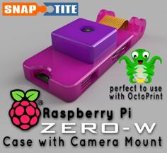 Pi Zero-W Case With Cam Mount (OctoPrint) 3D Printer Model