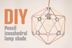 Pencil Icosahedral Lamp Shade 3D Printer Model