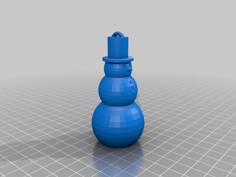 Printable Snowman Ornament 3D Printer Model