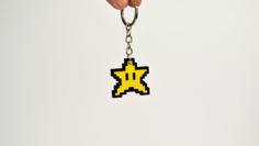 8bit Star Mario Keychain 3D Printer Model