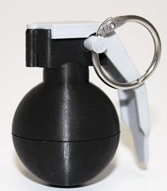 Mini Grenade Key Ring Holder 3D Printer Model