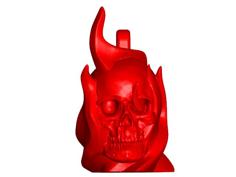 UNuSuaL Ornaments – Flaming Skull 3D Printer Model