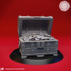 Open Treasure Chest – Tabletop Miniature 3D Printer Model