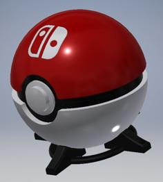 Nintendo Switch Pokéball Cart Holder 3D Printer Model