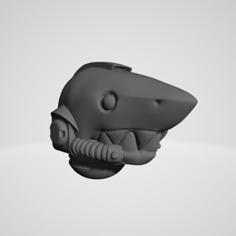 Space Shark Helmet 3D Printer Model