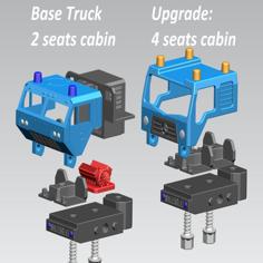 Truck Variant: 4 Seats Cabin – Take Apart (RELOADED) 3D Printer Model