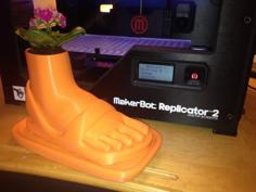 Planter Foot Shaped Flower Pot 3D Printer Model