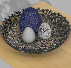 Voronoi Easter Egg Nest 3D Printer Model