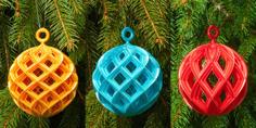 Lattice Christmas Balls 2021 (Set Of 3) 3D Printer Model