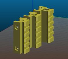 Picatinny Riser For AR15, M4, M16 AK – 60mm Length, 5 Slots, 3 Different Heights 3D Printer Model