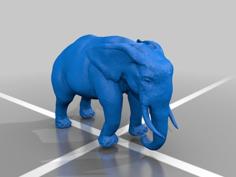 Pushing Elephant 3D Printer Model