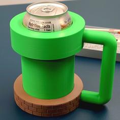 Pipe Coozie – Video Game Inspired Beverage Coozie (Can Size) 3D Printer Model