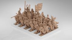 Warmaster Bretonnian Knights 3D Printer Model