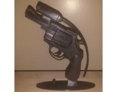 Athletics Starting Revolver Sculpture 3D Printer Model