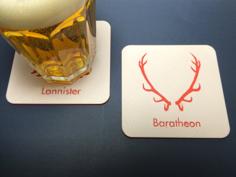 Game Of Thrones Beverage Coasters 3D Printer Model