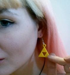 Legend Of Zelda Triforce Earrings 3D Printer Model