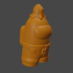 Among Us – Crewmate With Brainslug And Pants 3D Printer Model