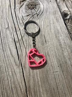 Modern Heart Keychain 3D Printer Model