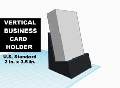 Vertical Business Card Holder 3D Printer Model