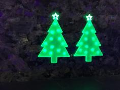 Christmas Tree Earrings UV 3D Printer Model