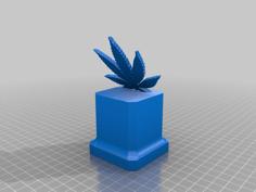 Best Buds Marijuana Leaf Trophy 3D Printer Model