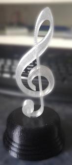 Music Note Trophy 3D Printer Model