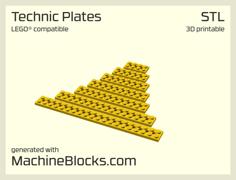 LEGO® Technic® Compatible Plates STL Generator 3D Printer Model