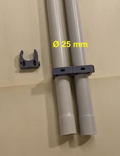 Ø25 & Ø40 Mm Rohrschelle / Pipe Clamp 3D Printer Model