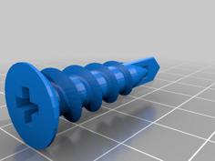 Screw In Wall Anchor 3D Printer Model