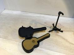 Acoustic Guitar And Case (1:18 Scale) 3D Printer Model