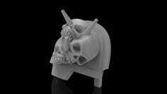 Scary Skull Grav Shoulder 3D Printer Model