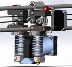 Prusa I3 Dual Direct Extruder E3D Hotend 3D Printer Model