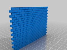 Cinder Block & Wall 1:64 3D Printer Model