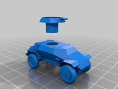 SDKFZ 222 Amoured Car 3D Printer Model