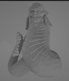 Slaanesh Serpent Body For Marine 3D Printer Model