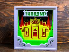 Thailand Shadow Box/Light Box Layered Art Display 3D Printer Model