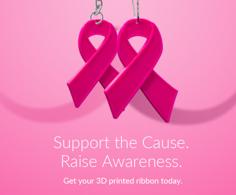 3D Printed Breast Cancer Ribbon 3D Printer Model