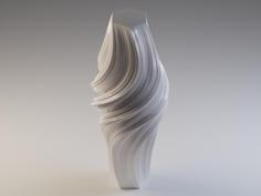 Fractal Flake Vase 3D Printer Model