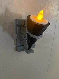 Tea Light Stone Wall Torch 3D Printer Model