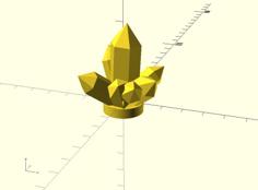 OpenSCAD Crystal Procedural Generator 3D Printer Model