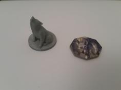 Descent 2nd Ed. Wolf Familiar Mini 3D Printer Model