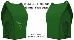 Small House Bird Feeder 3D Printer Model