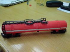 8 Axl, 120 Ton Water Railroad Tank H0 (1:87) 3D Printer Model