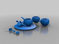 Lying Down Kitten Knitting Yarn Planter-bs3-alexhb-jgoss Remix-Bank 3D Printer Model